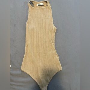 Abercrombie & Fitch Tan Bodysuit One Piece